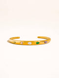 Juneau 18K Gold Non-Tarnish Multicolor CZ Bangle