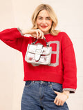 Toni Clear Flapover Crossbody Bag | Stadium Purse