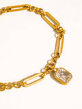 Leland 18K Gold Non-Tarnish CZ Link Bracelet