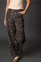 Leopard Print Wide Leg Jeans