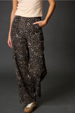 Leopard Print Wide Leg Jeans