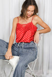 Allie Lace-Trim Satin Camisole