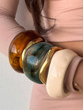 Caelia Modern Bold Statement Resin Bangle