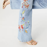 EverStretch Flower Embroidered Flare