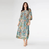 Lotus Paisley Maxi Dress