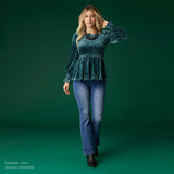 Lulu Pleated Velour Top