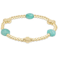 enewton | Admire Gold Amazonite Signature Cross Bracelet