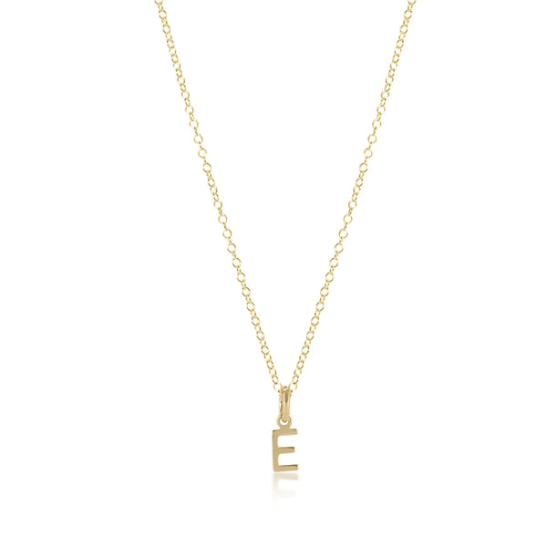 enewton 16" respect gold initial charm necklace