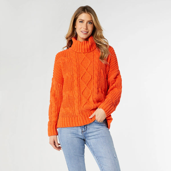 Roux Chunky Pumpkin Knit Sweater