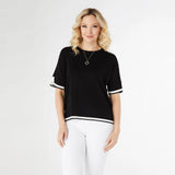 Seine Knit Border Trim Top