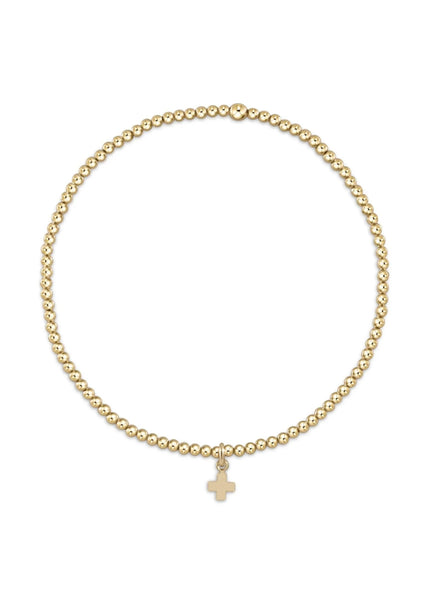 enewton | Signature Small Gold Cross Charm Bracelet.