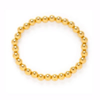 Gold Bead Bracelet (6 mm)