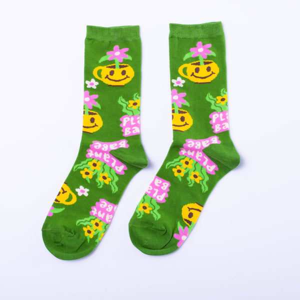 Plant Babe Socks - Women's Crew Socks for Garden Lovers