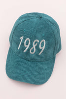 1989 Embroidery Corduroy Hat