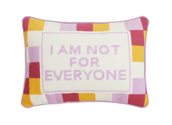 Not For Everyone Embroidered Needlepoint Pillow