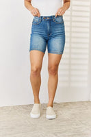 Judy Blue Full Size Tummy Control Bermuda Denim Shorts (exclusively online)