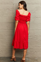 Little Red Midi Dress