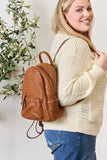 Vegan Leather Woven Backpack