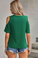 Tied Cutout Cold-Shoulder Top (Online Only)
