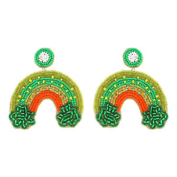 St Patrick's Pot of Gold Rainbow Earrings