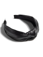 KNOTTED FAUX LEATHER HEADBAND