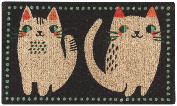 Danica Studio Meow Meow Coir Fiber Printed Doormat