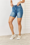 Judy Blue Full Size Tummy Control Bermuda Denim Shorts (exclusively online)