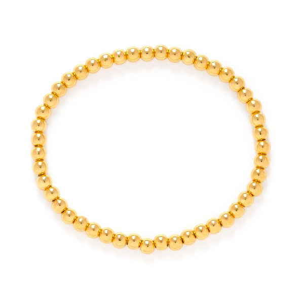 Gold Bead Bracelet (4 mm)