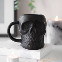 Matte Black Skull Mug (Final Sale)