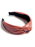 KNOTTED FAUX LEATHER HEADBAND
