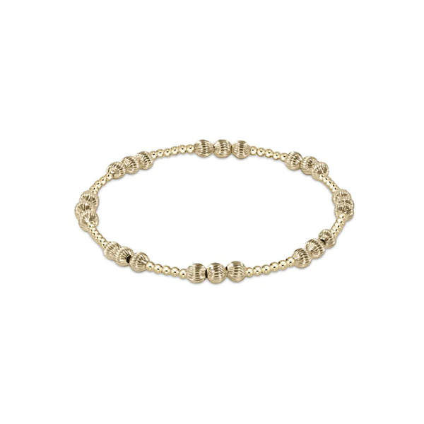 Dignity Joy Pattern Bead Bracelet - Gold - Multiple Sizes