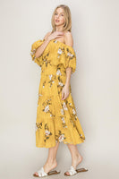 Coralee Puff-sleeve Midi Dress (website exclusive)