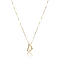 16" Necklace Gold - Love Gold Charm
