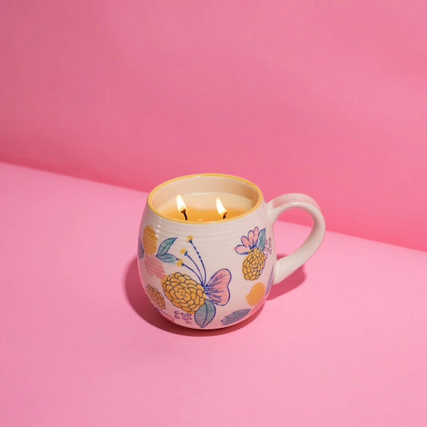 Sweet Grace Candle Floral Mug